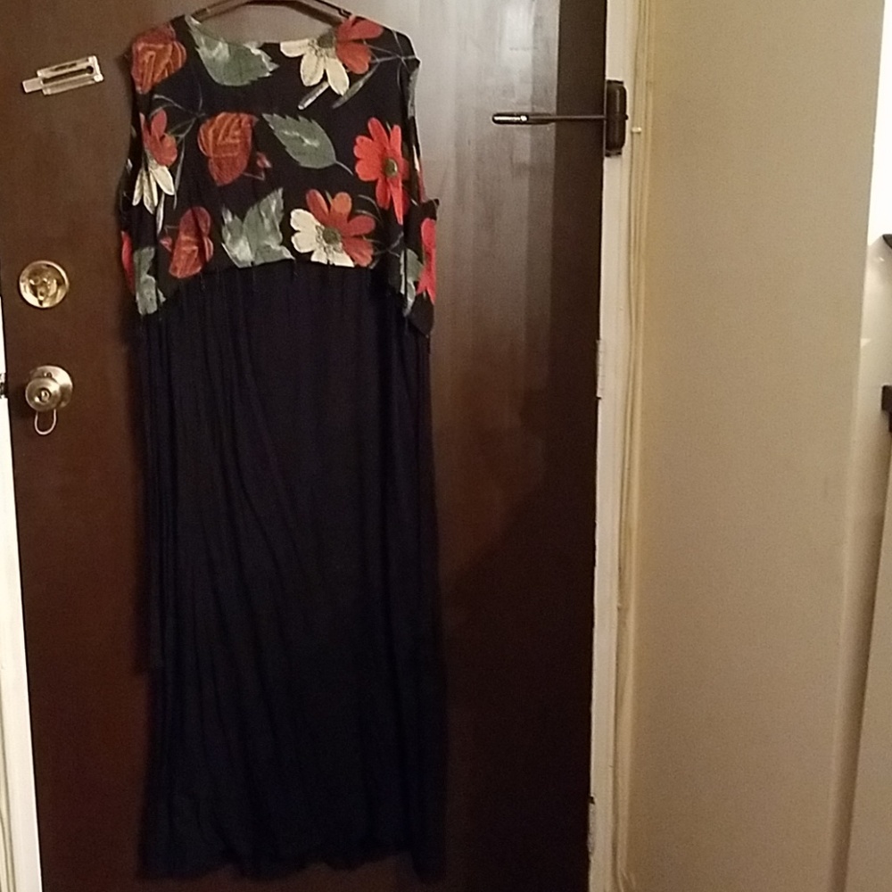 Vintage 90s Sleeveless Gauzy One Size Maxi Dress